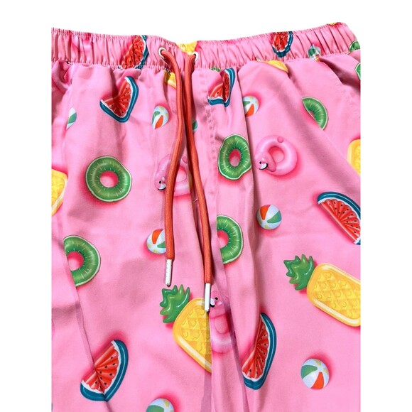 MOSMANN wear under swim trunks pink pool tube flamingos watermelons pineapples L - Picture 9 of 16